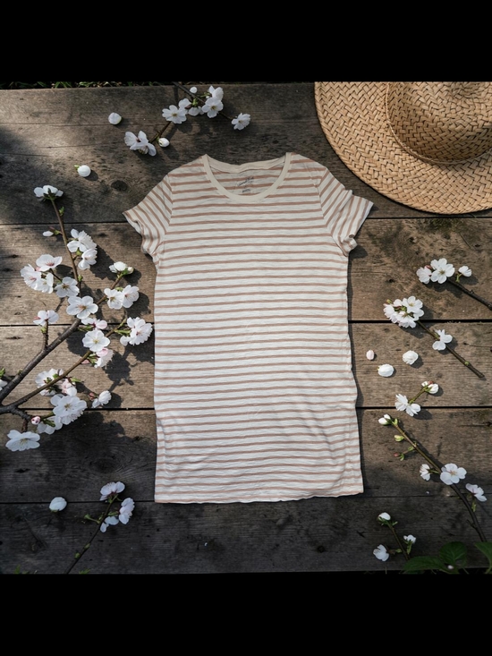 Universal Thread Dresses & Skirts - Universal Thread Striped T-Shirt Dress in Cream And Beige